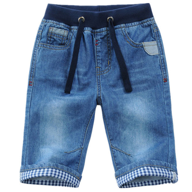 Pantalones cortos de mezclilla para niños de 2 a 13 años, pantalones vaqueros informales de verano para niños, pantalones cortos de algodón transpirables suaves para niños