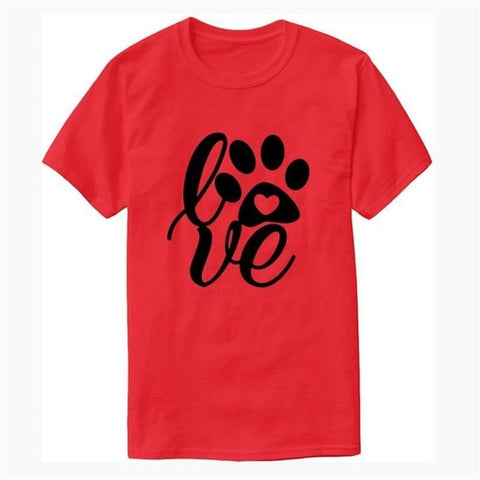 Camiseta Love Paw, camiseta divertida para mujer, camiseta gráfica tumblr, ropa estética, camisetas gráficas, camisetas artísticas para niñas, camisetas de estilo callejero