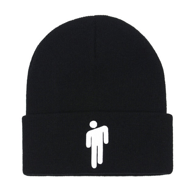 Embroidery Billie Eilish Beanie Hat Women Men Knitted Warm Winter Hats For Women Men Solid Hip-hop Casual Cuffed Beanies Bonnet