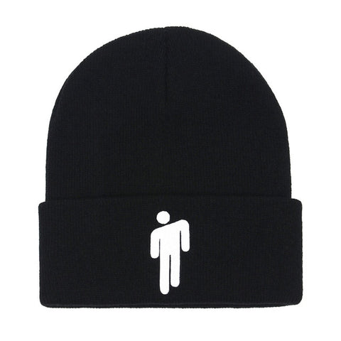 Gorro bordado Billie Eilish para mujer y hombre, gorros de invierno cálidos tejidos para mujer y hombre, gorros informales lisos de Hip-hop con puños