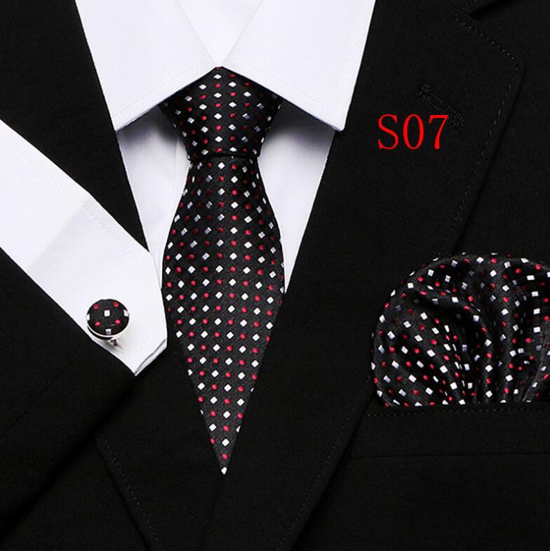 Tie Set Floral  Ties and Handkerchiefs Cufflinks Set