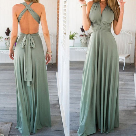 Multi Way Wrap Convertible Infinity Maxi Dress