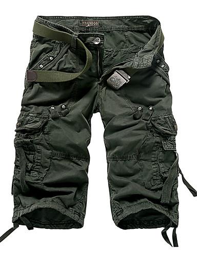 Hombre Cargo Shorts Pantalones - Un Color 