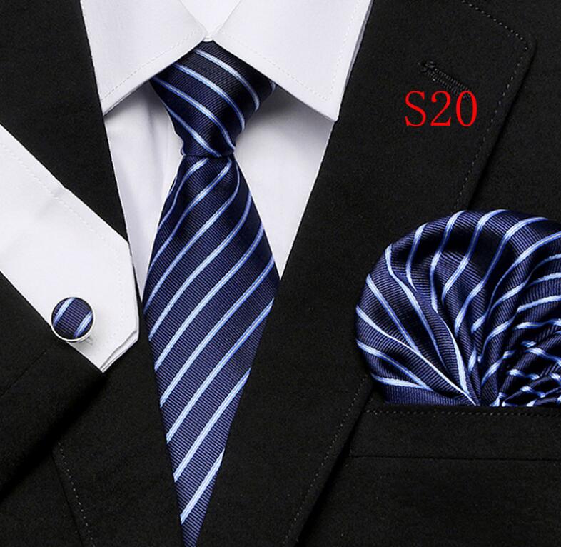 Tie Set Floral  Ties and Handkerchiefs Cufflinks Set