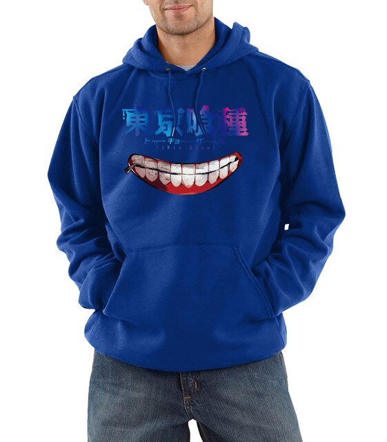 Sudaderas con capucha kpop Tokyo Ghoul para hombre, novedad, sudadera divertida de hip-hop, chándales harajuku informales de lana con capucha para Otoño e Invierno