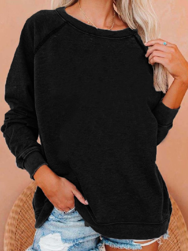 Autumn And Winter Pullover Long Sleeve Raglan Sweater