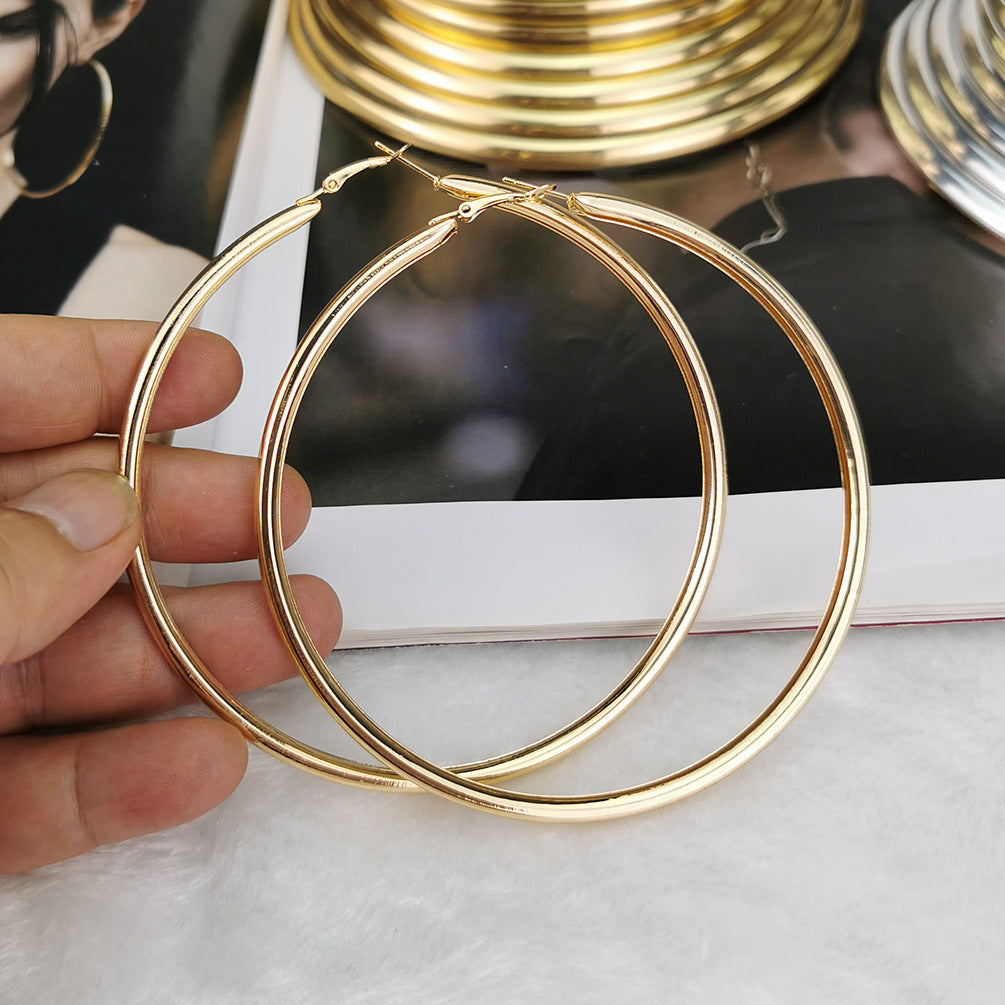 New Exaggerated Fashion Jewelry Large Hoop Earrings 120mm Diameter Large Hoop Earrings Accessories