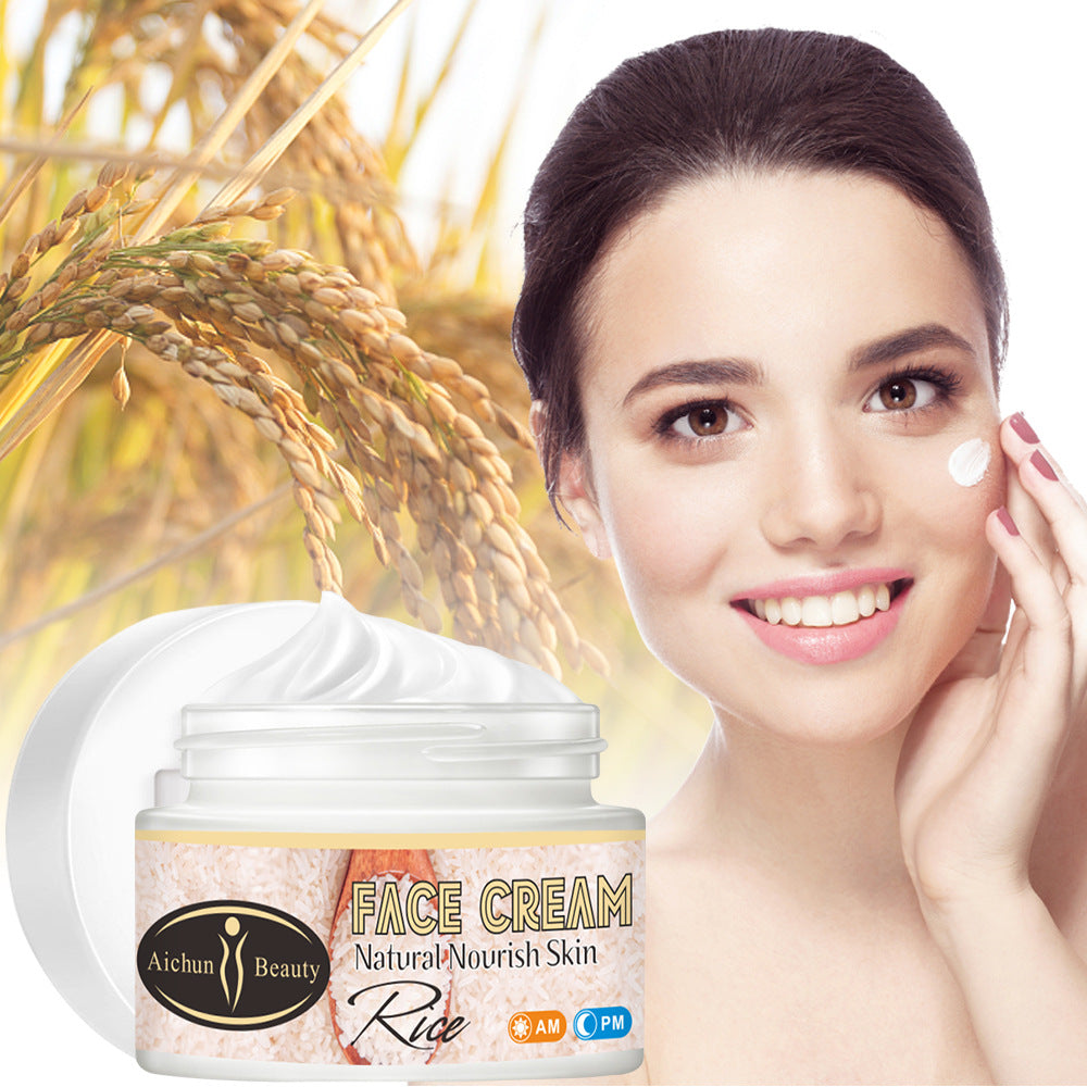 Crema de arroz hidratante para la piel, crema hidratante iluminadora, 50g, productos para el cuidado de la piel