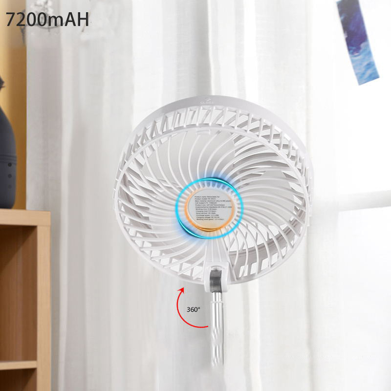 Home Desktop Telescopic Folding Electric Fan Dormitory Convenient USB Charging Floor Silent Electric Fan