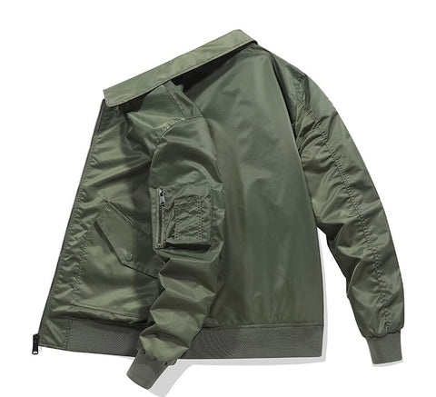 Nueva chaqueta Bomber de invierno para hombre, abrigo de la Fuerza Aérea de piloto Ma1 de béisbol con cuello vuelto, chaquetas de abrigo gruesas y cálidas para otoño, 4XL 