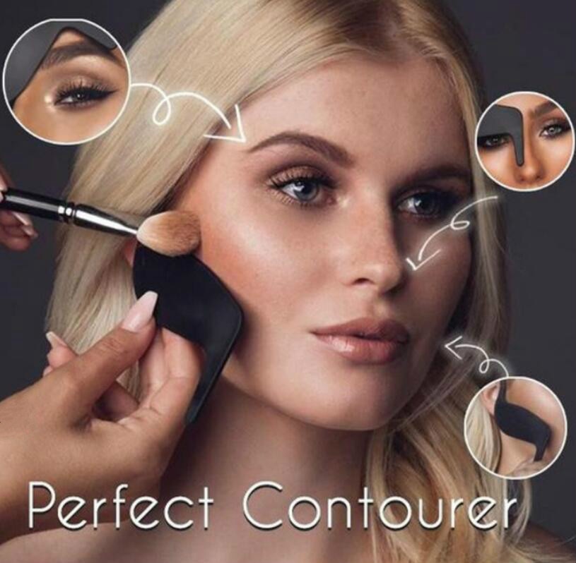 Plantilla de contorno de maquillaje mágico, herramienta para delinear ojos, tarjeta, mejillas, ojos, nariz, modelos, moldeador de cara, bronceador, corrector, herramientas de maquillaje de contorno