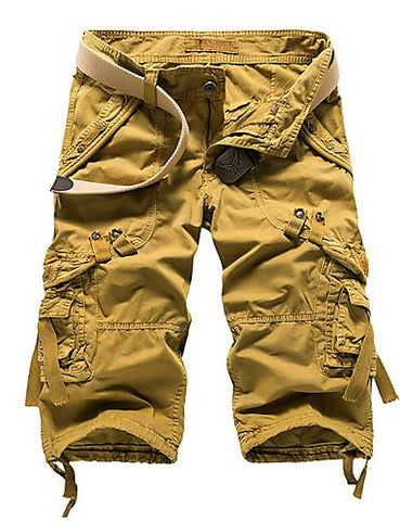 Hombre Cargo Shorts Pantalones - Un Color 