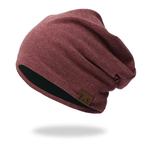 Gorros Gorro Casual Ligero Térmico Elástico Tejido Algodón Cálido Sombrero Otoño Invierno Deportes Headwear