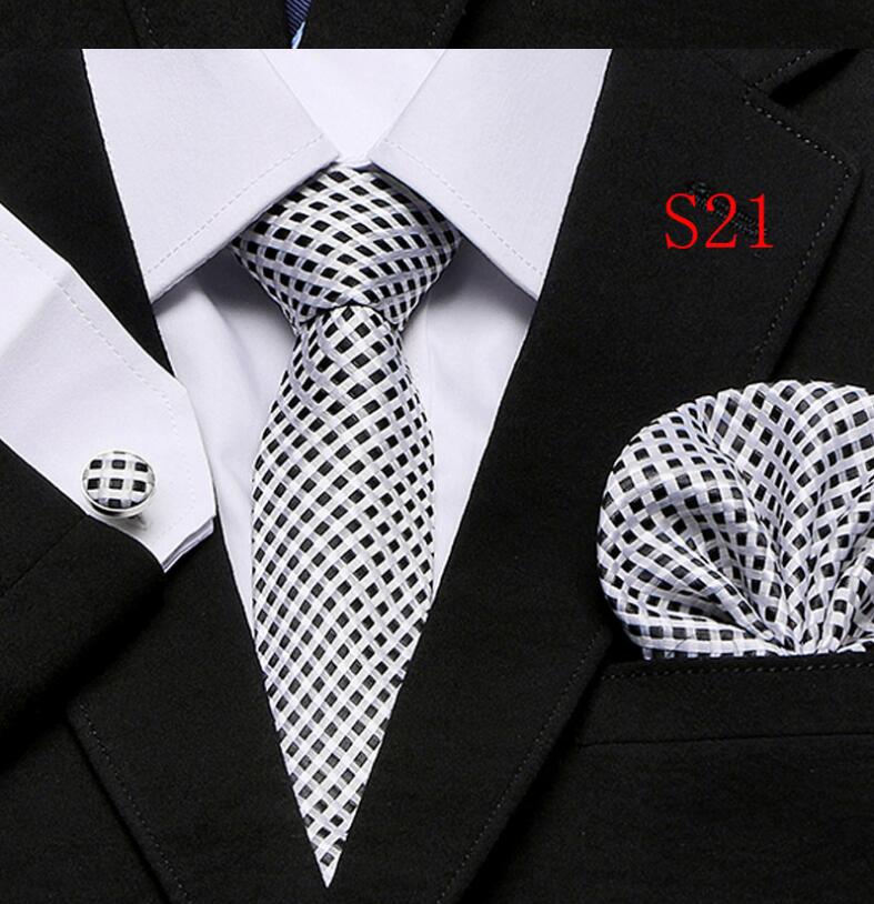 Tie Set Floral  Ties and Handkerchiefs Cufflinks Set