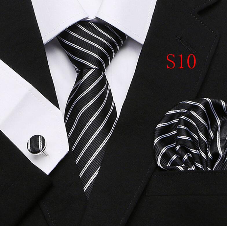 Tie Set Floral  Ties and Handkerchiefs Cufflinks Set