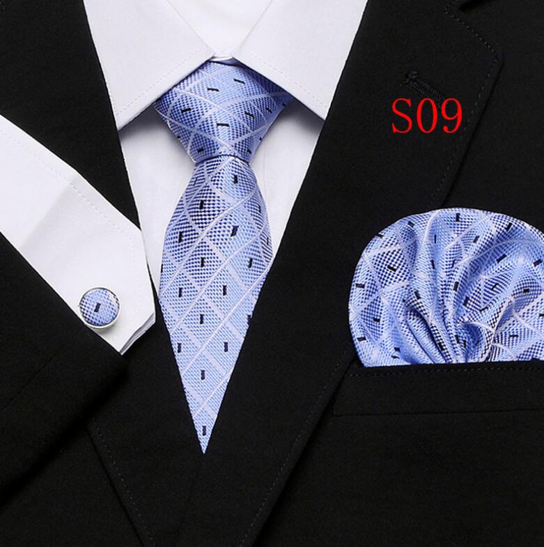 Tie Set Floral  Ties and Handkerchiefs Cufflinks Set