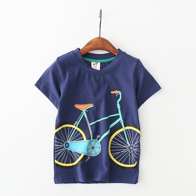 Summer Baby Boys T Shirt Cotton Short Sleeve T Shirt Tops Tees For Boy Kids Tops Baby Children Clothes 2-8 Year