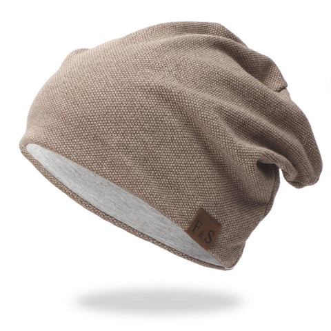 Beanies Cap Casual Lightweight Thermal Elastic Knitted Cotton Warm Hat Autumn Winter Sports Headwear