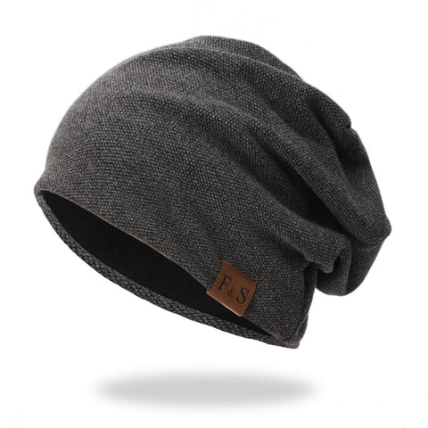 Beanies Cap Casual Lightweight Thermal Elastic Knitted Cotton Warm Hat Autumn Winter Sports Headwear