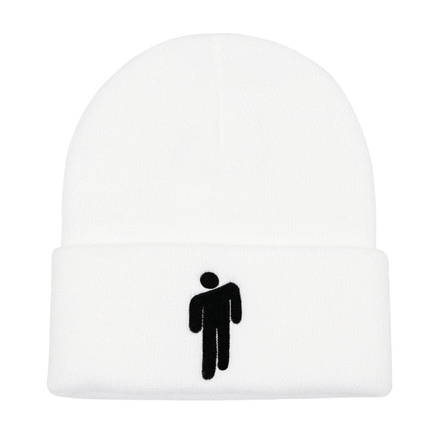 Stickerei Billie Eilish Beanie Hut Frauen Männer Gestrickte Warme Winter Hüte Für Frauen Männer Solide Hip-hop Casual Cuffed Beanies motorhaube