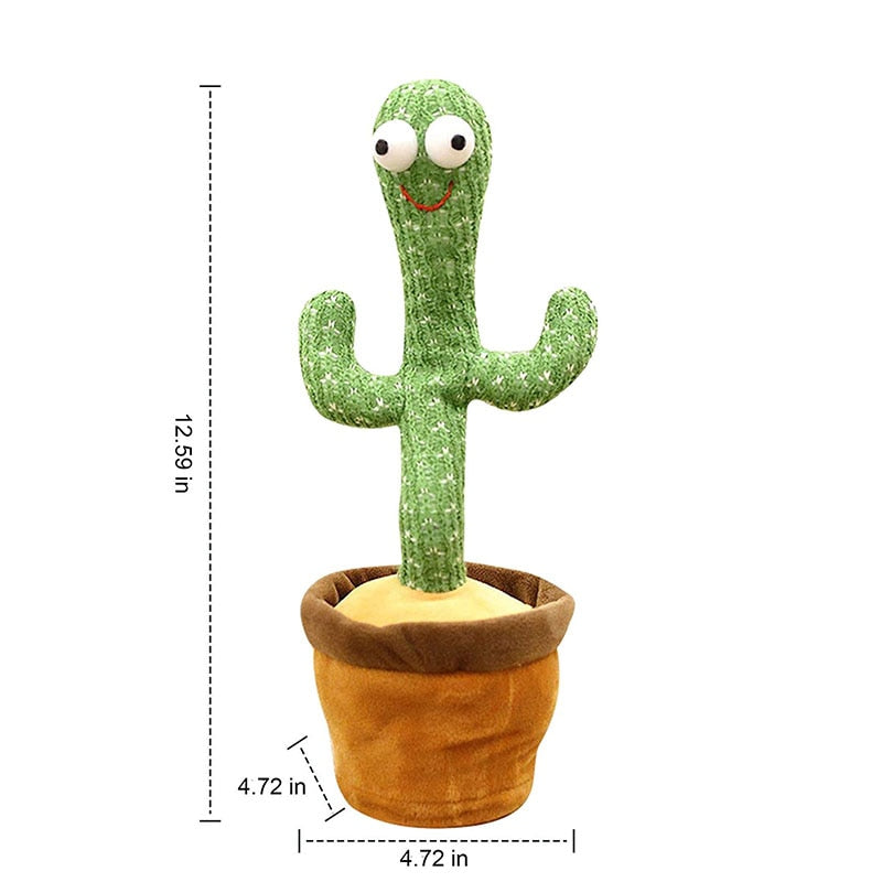 Cactus bailando, juguete de peluche electrónico, muñeco de peluche suave, Cactus para bebés que puede cantar y bailar con voz, juguete interactivo Bled Stark para chico 