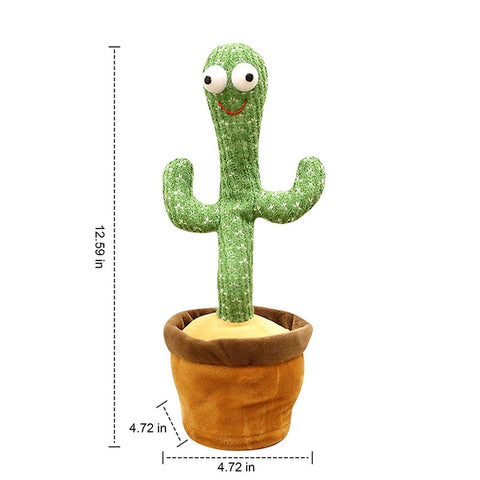 Cactus bailando, juguete de peluche electrónico, muñeco de peluche suave, Cactus para bebés que puede cantar y bailar con voz, juguete interactivo Bled Stark para chico 