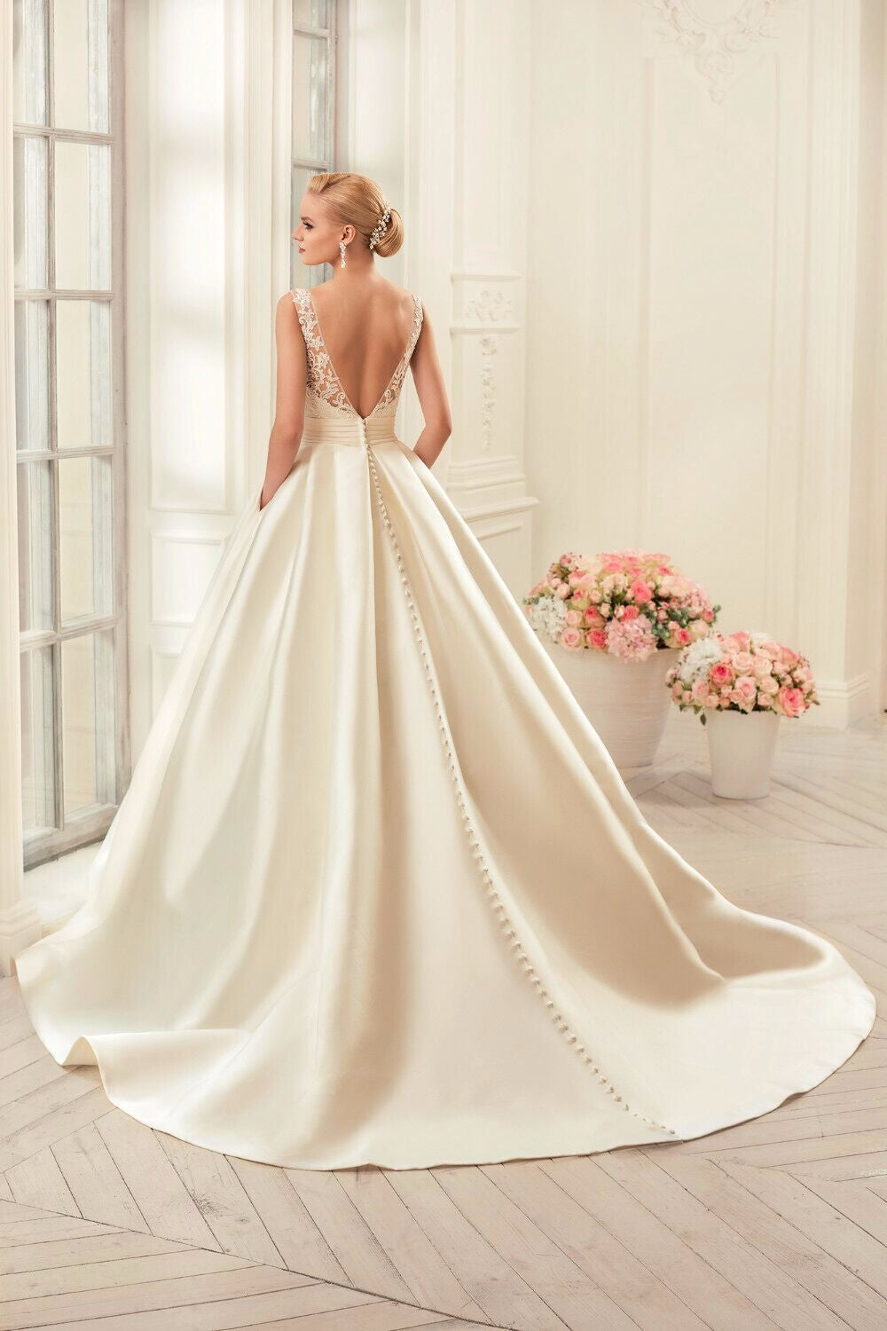 Ball Gown Open Back Wedding Dresses