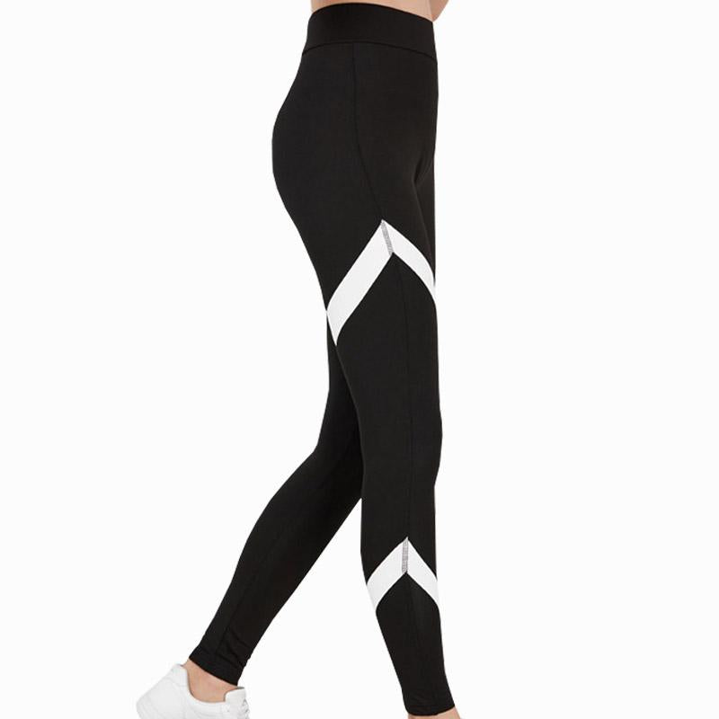 Ropa De Gimnasio Patchwork Blanco Negro Legging 