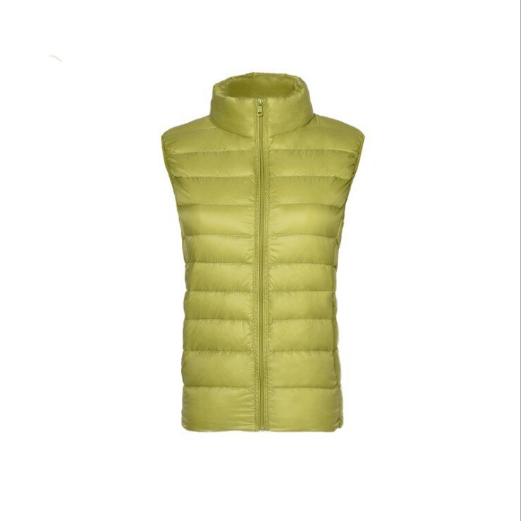 New Women Sleeveless Women's Ultra Light Down Vests Slim Jacket Girl Gilet Plus Lightweight Windproof Warm Waistcoat