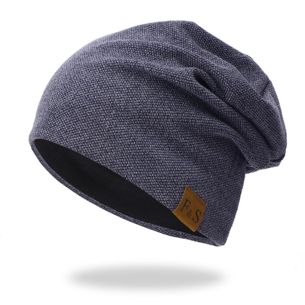 Beanies Cap Casual Lightweight Thermal Elastic Knitted Cotton Warm Hat Autumn Winter Sports Headwear