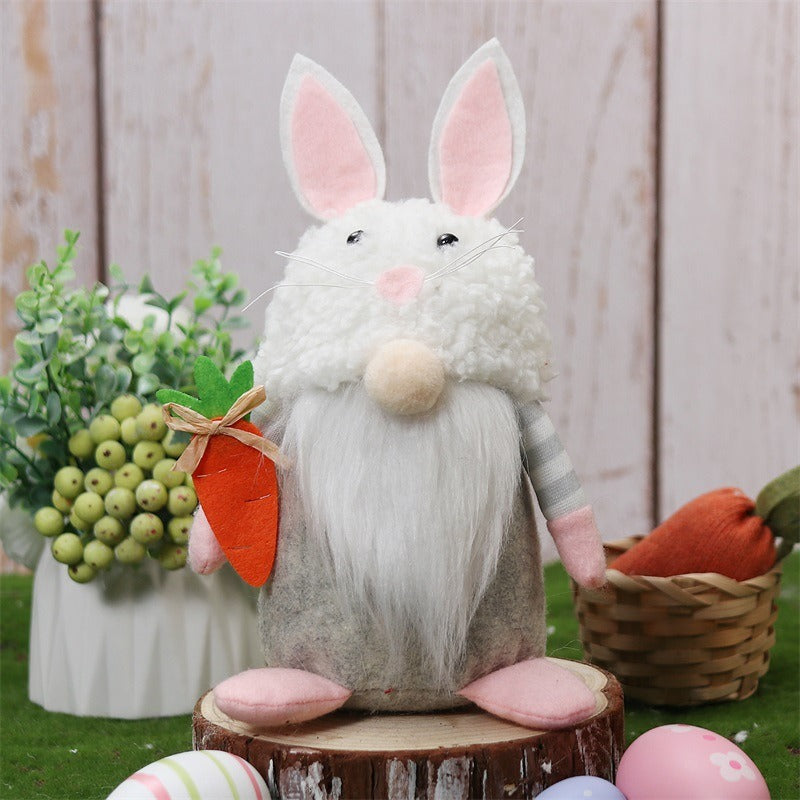 New Easter Bunny Doll Ornament Gnome Doll Holiday Decorations Gifts