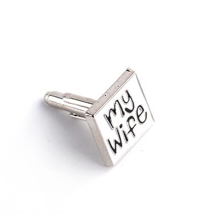 Fashion Cufflinks I Love My Wife Design