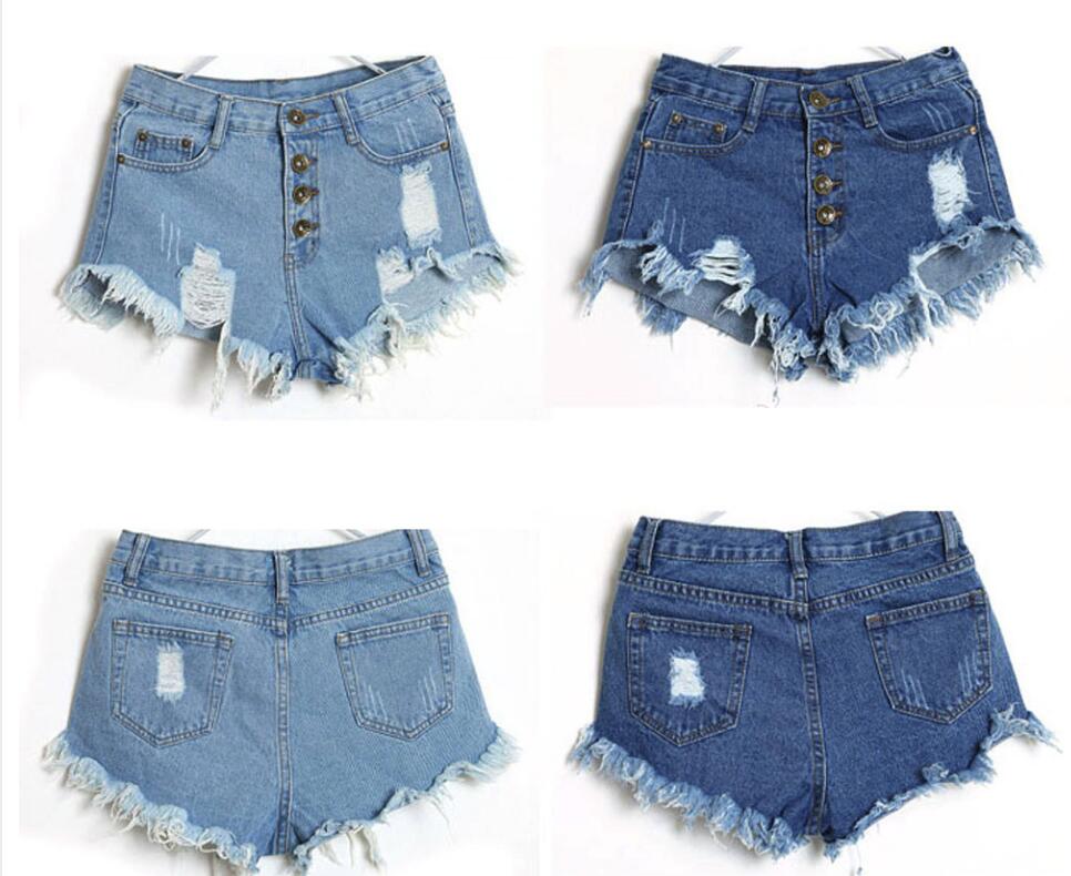 Vintage High Waist Shorts Slim Fit Denim Jeans