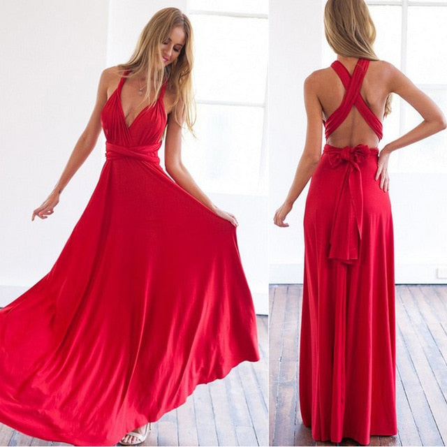 Multi Way Wrap Convertible Infinity Maxi Dress