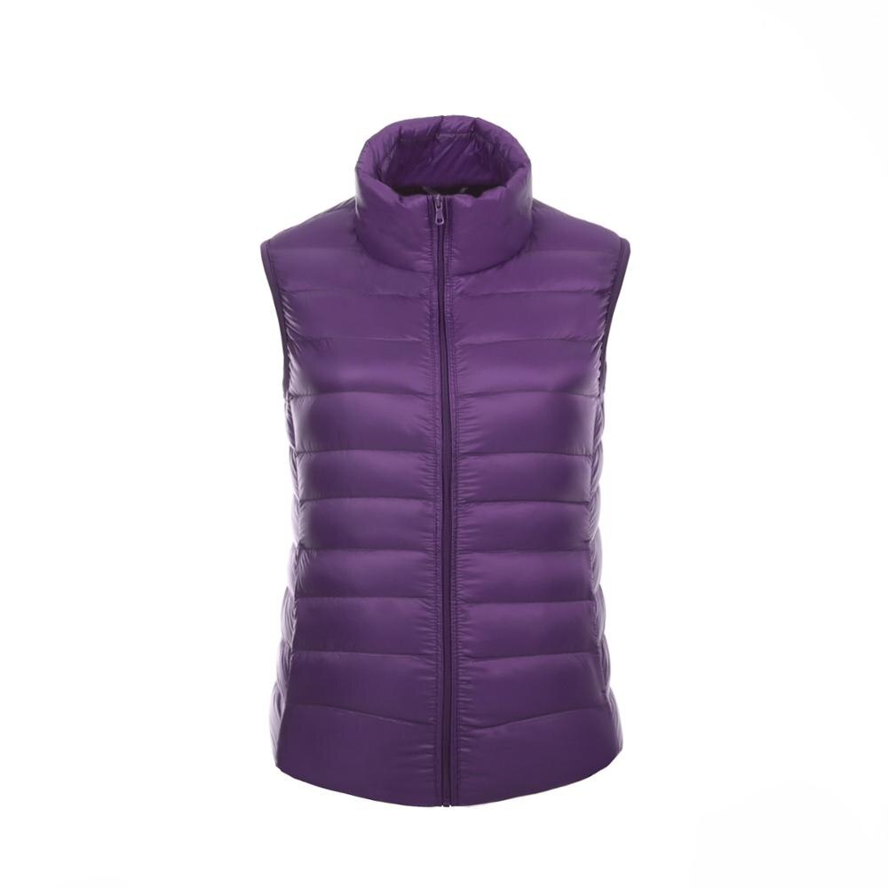 New Women Sleeveless Women's Ultra Light Down Vests Slim Jacket Girl Gilet Plus Lightweight Windproof Warm Waistcoat