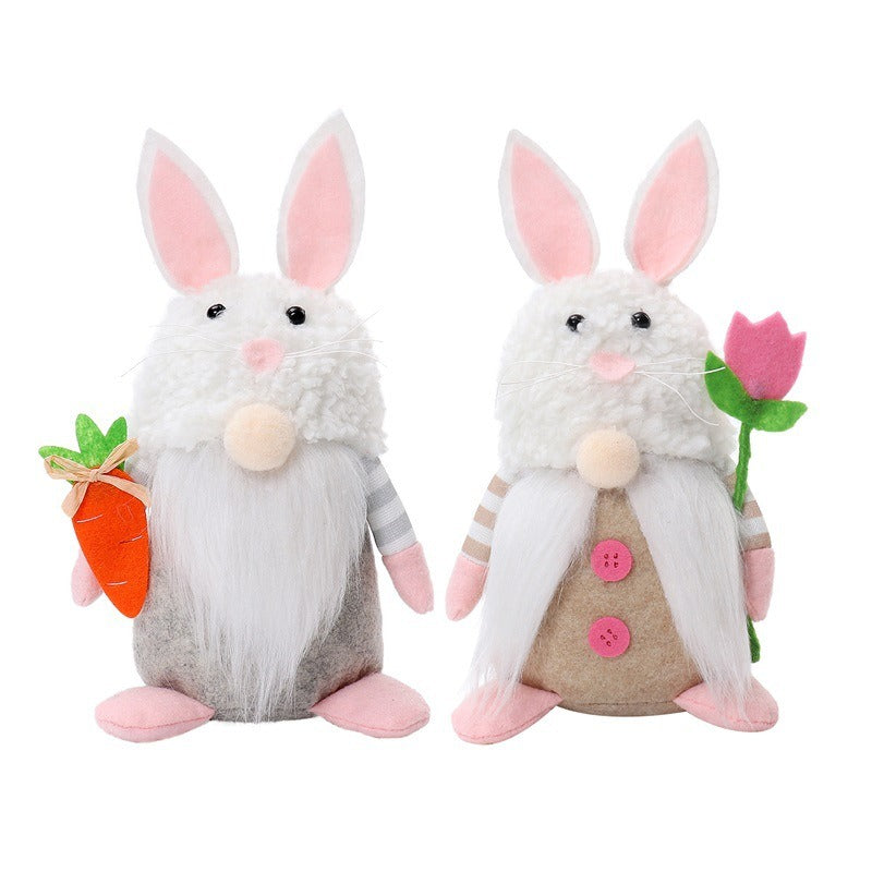 Nuevo Adorno de muñeco de conejito de Pascua, muñeco de Gnomo, decoraciones navideñas, regalos