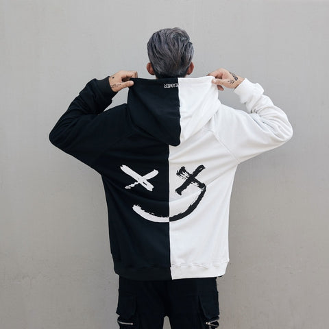 Sudaderas con capucha y estampado de sonrisas 