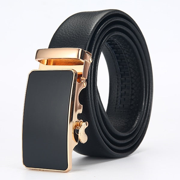 [LFMB]Famous Brand Belt Men Top Quality Genuine Luxury Leather Belts for Men,Strap Male Metal Automatic Buckle