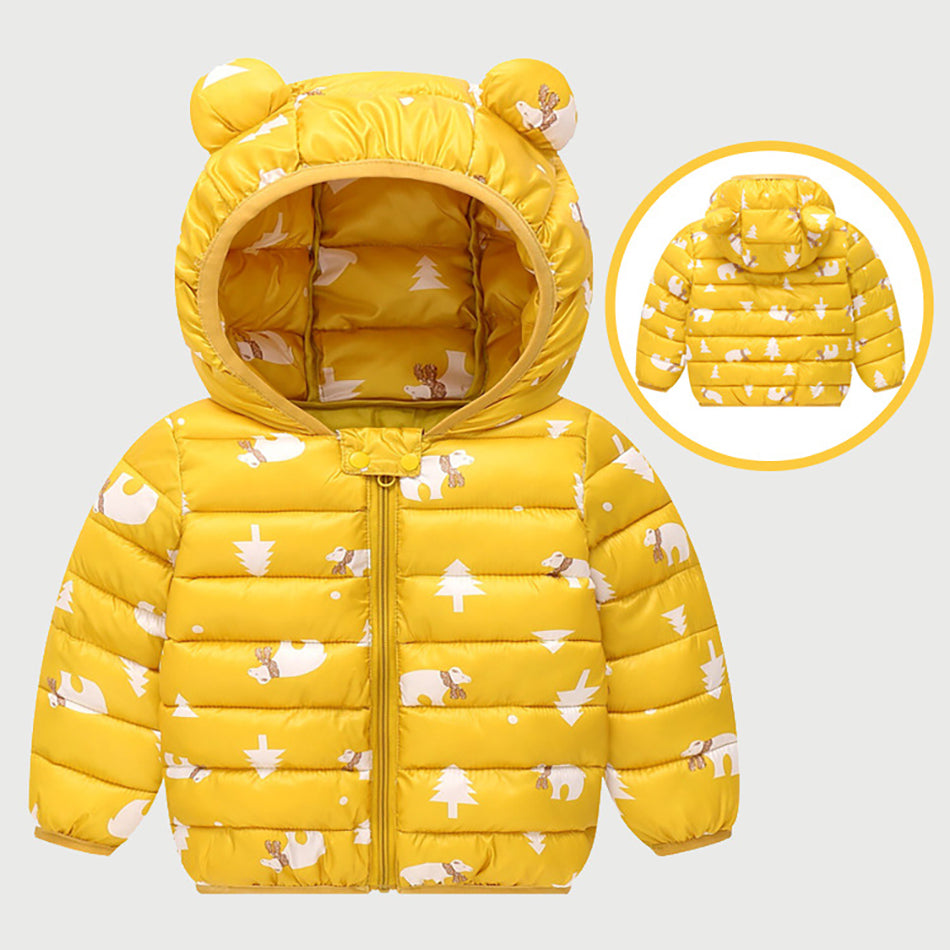 Chaqueta para bebés y niños, abrigos ligeros con capucha para orejas, ropa de primavera para niñas, ropa infantil, chaquetas para niños de 1 a 6 años 