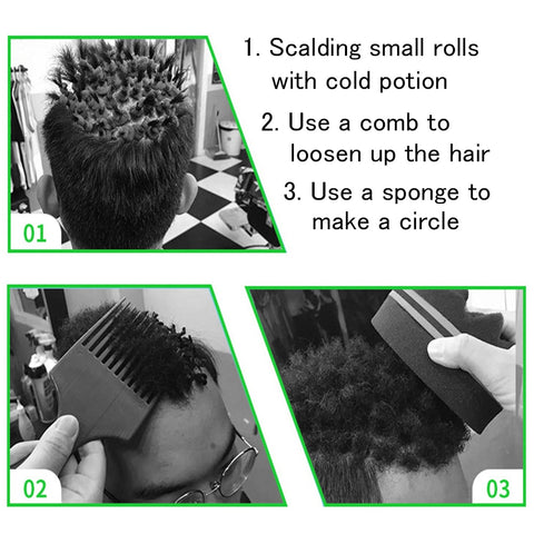 Double Sided Curling Sponge Brush African Magic Curly Hair Comb Styling Pyramid Type Porous Side Braid Hair Twist Tool