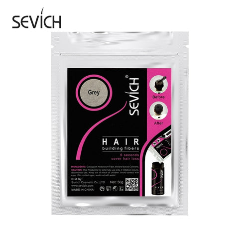 Sevich 100 g Haarfasern, 10 Farben, Keratin-Haaraufbau-Faserpulver, sofortiges Haarwachstumsfaser-Nachfüllset, 50 g Haarpflegeprodukt 