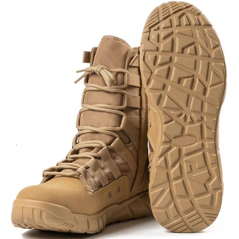 Military Tactical Combat Boots Men Outdoor Hiking Desert Army Boots Lightweight Breathable Male Ankle Boots Jungle Shoes