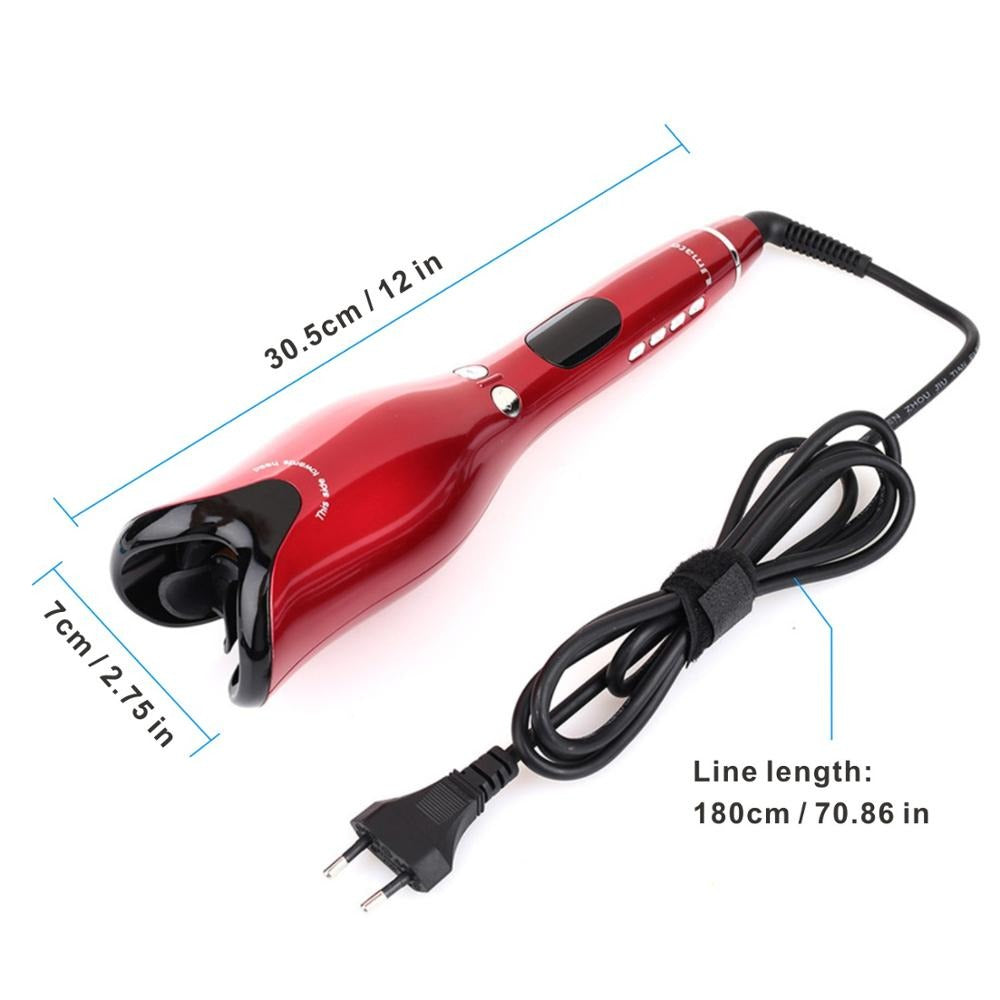 Automatic Hair Curling Iron Air Curler Wand Curl 1 Inch Rotating Magic Salon Auto Curlers LCD Display