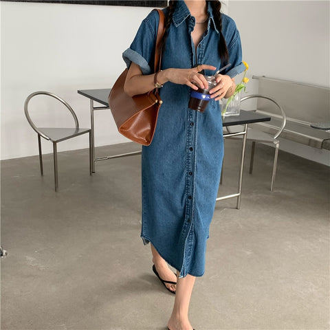 Casual Robe Oversized Femme Office Lady Dresses