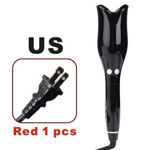 Automatic Hair Curling Iron Air Curler Wand Curl 1 Inch Rotating Magic Salon Auto Curlers LCD Display