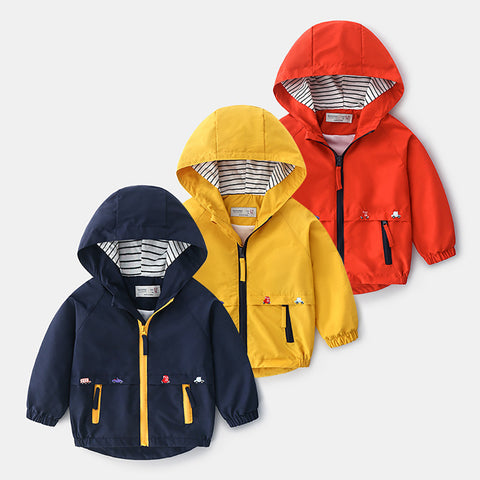 Children Winter Fleece Jackets With Pocket Zipper Toddler Hooded Windbreaker Outerwear Boys Spring Autumn Coats Kids Jackets