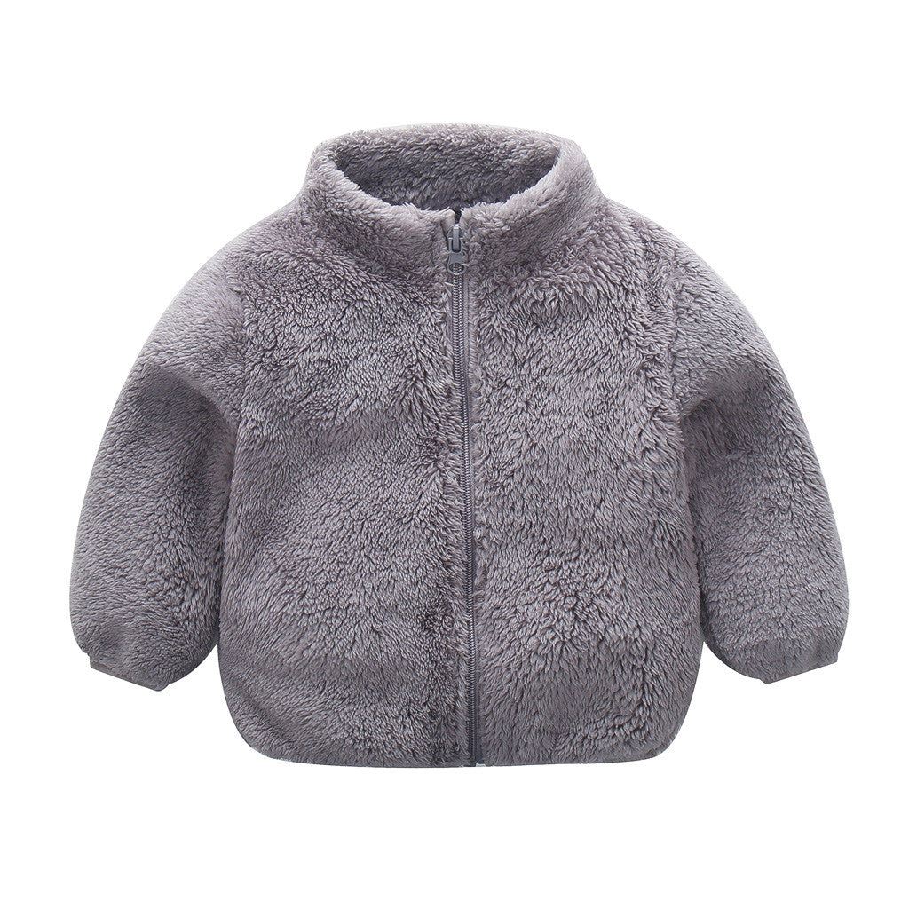 Chaquetas de invierno para bebé, ropa para bebé, niño y niña, abrigo de lana grueso y cálido con cremallera, ropa de abrigo suave para invierno, ropa para chico