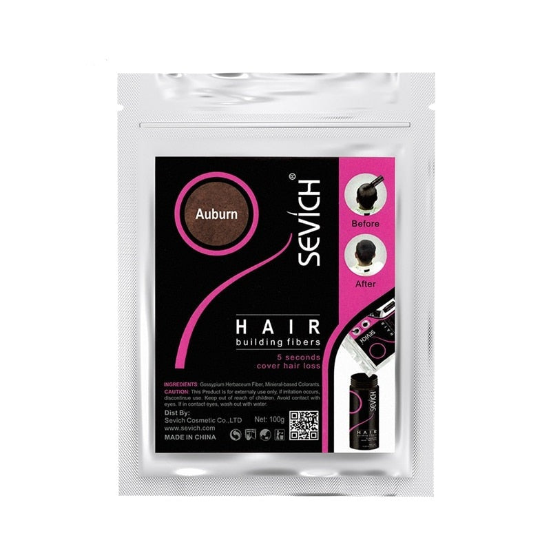 Sevich, 100g, fibras para el cabello, queratina de 10 colores, polvo de fibra para construcción del cabello, recarga de fibra para el crecimiento instantáneo del cabello, 50g, producto para el cuidado del cabello 