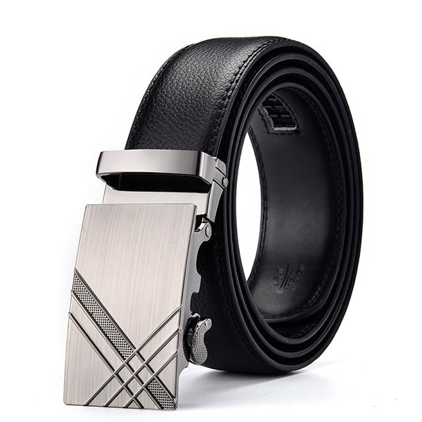 [LFMB]Famous Brand Belt Men Top Quality Genuine Luxury Leather Belts for Men,Strap Male Metal Automatic Buckle