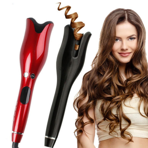 Automatic Hair Curling Iron Air Curler Wand Curl 1 Inch Rotating Magic Salon Auto Curlers LCD Display